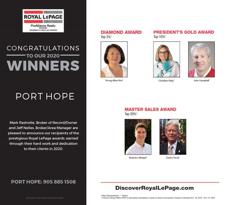 Port Hope Award Winners